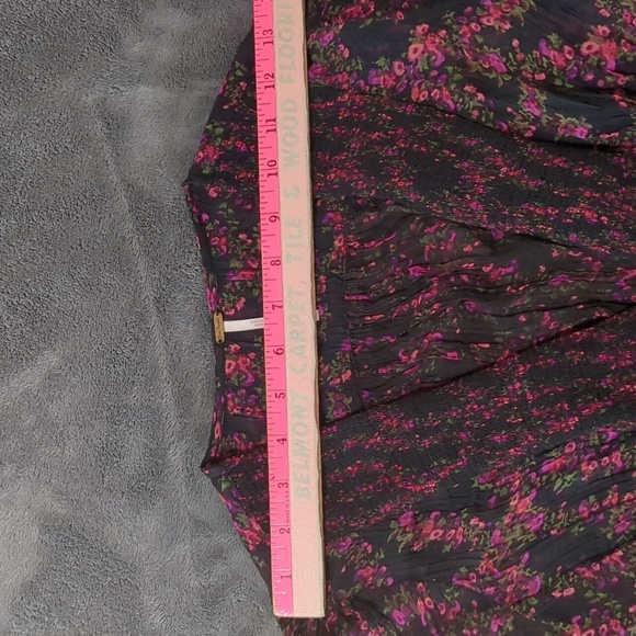 Free People Daisy Fields Sheer Floral Maxi Tunic Dress Size XS - Picture 7 of 10